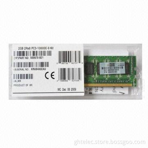 Un-buffered ECC DIMM/DIMM 240-pin DDR3 RAM, Genuine Memory, 1,333MHz 500670-B21 456459 2GB (1 x 2GB)